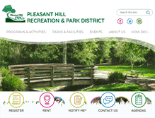 Tablet Screenshot of pleasanthillrec.com